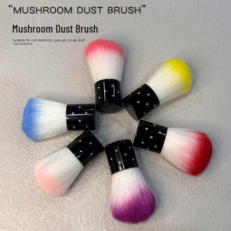 Mushroom Nail Art Dusting Brush - Nail Cleaning Brush for Manicure