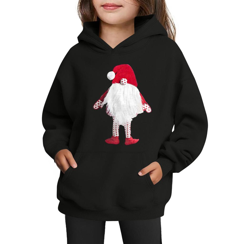 Sweatshirts For Teen Girls Hoodies Long Sleeve Drawstring Pullover Cute Printed Oversized Hoodie Christmas