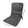 3-Level Adjustable Temperature USB Portable Heating Seat Cushion | Gray Oxford Fabric Material for Outdoor Heated Chair and Back Support Pad