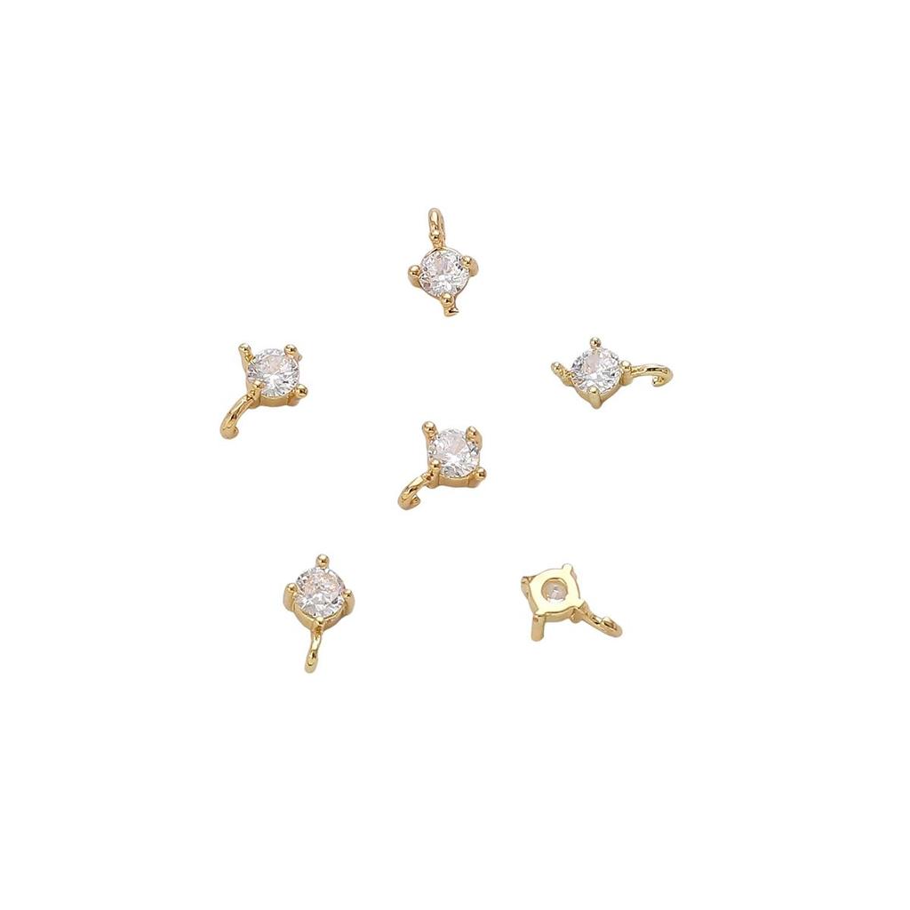 Kupfer Micro eingelegter Zirkonia quadratischer Hängeanhänger für DIY Schmuckherstellung Bastelzubehör