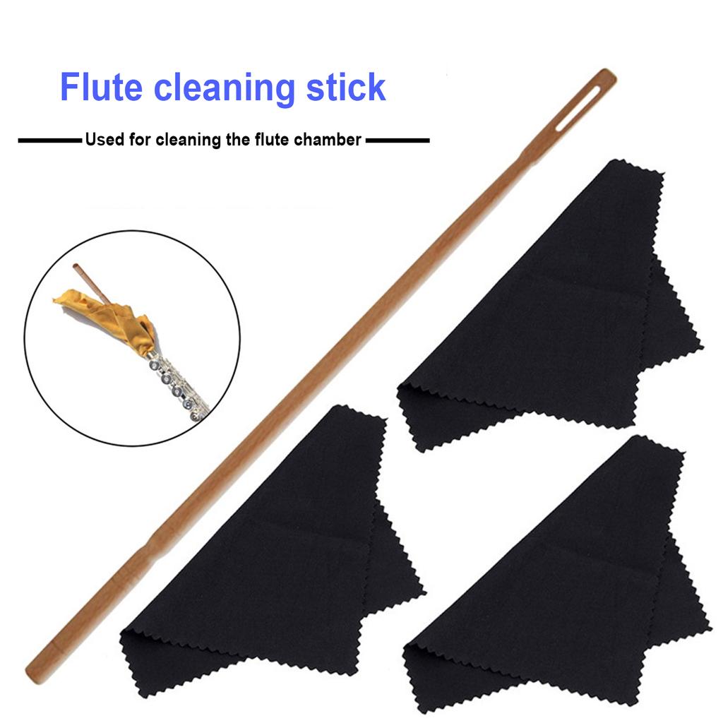 Flute Cleaning Rod Kit Flute Probe Rod Cleaning Swabs Stick Woodwind Musical Instruments Accessories