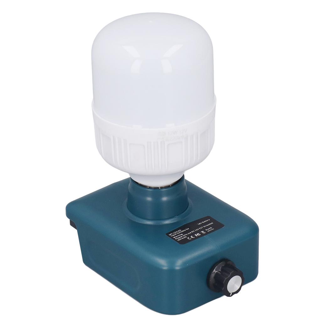 Battery Powered Work Light Bulb E27 Adjustable Brightness LED Bulb for 18V BL1815 BL1820 BL1830 BL1840 BL1850 BL1860