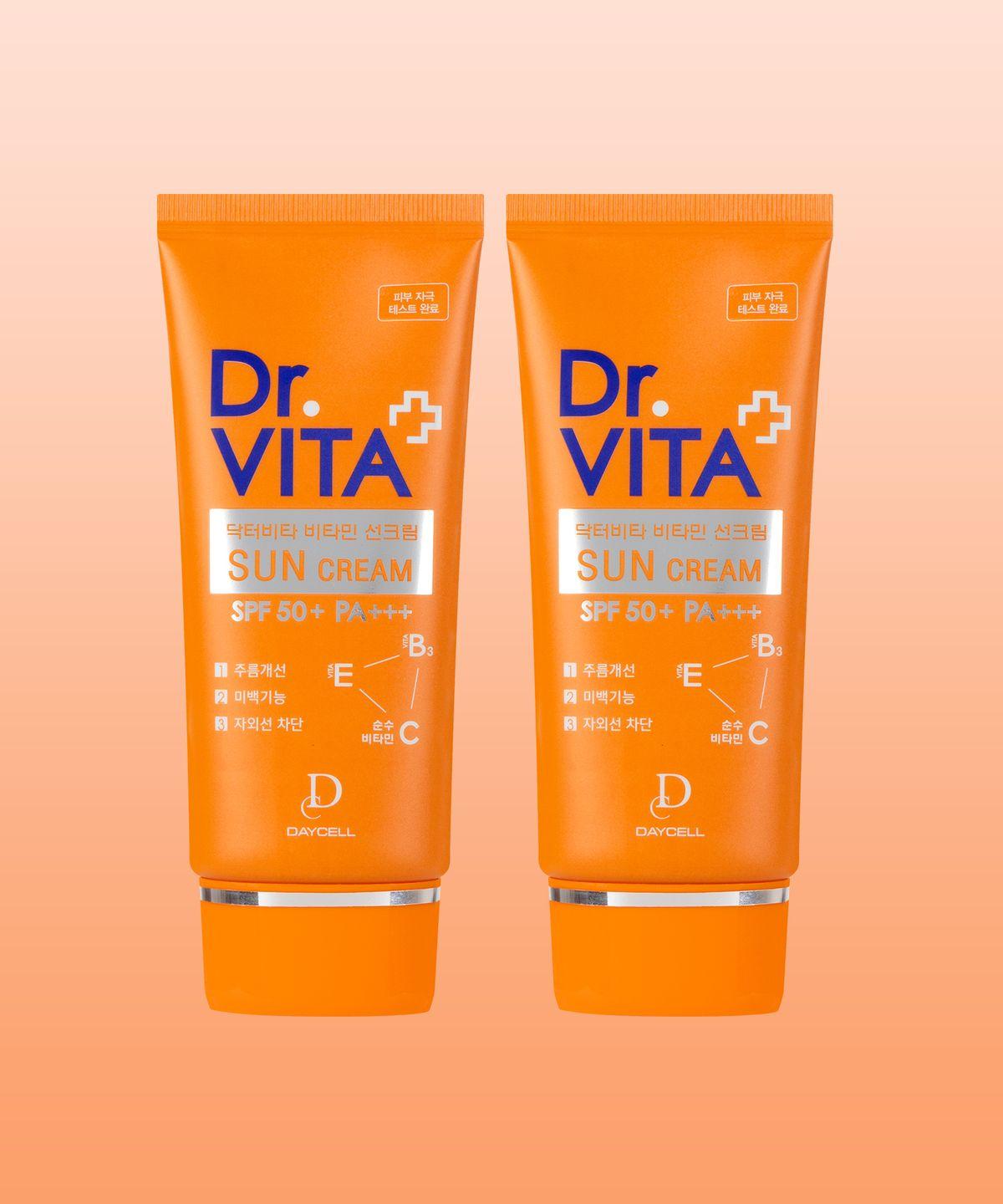 [Free 3-Type Trial Sample Gift] Triple-Function Vitamin Sun Cream (Whitening, Anti-Wrinkle, UV Protection) 50g (SPF 50+ PA+++) x 2