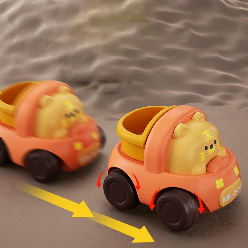 Baby Mini Cartoon Toy Car Press Go Vehicles Inertia Pull Back Cars For Toddlers Boys Early Education Crawling Toys