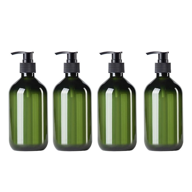 

4 шт. дозатор для шампуня, мыла, флакон для многоразового использования, лосьон, шампунь, кондиционер, гель для душа, флакон для мыла, чехол для душа в ванной зелёный