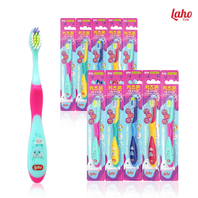 

[Laho] Kidsmon Children s Toothbrush Set of 10, Soft for Ages 3 and Up Kidsmon Kids Toothbrush 10P