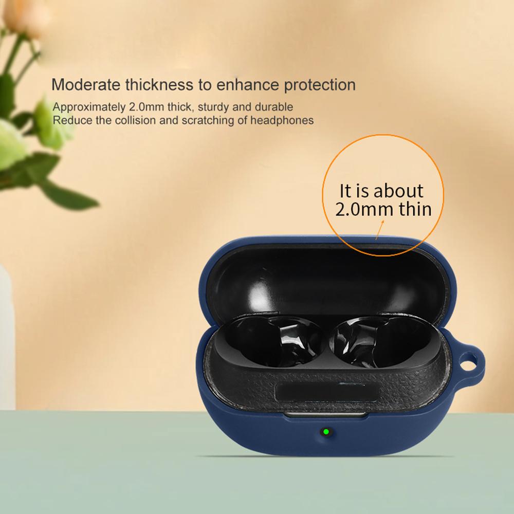 For SoundPEATS H3 Protective Case Bluetooth-Compatible Earbuds Silicone Cover with Hook