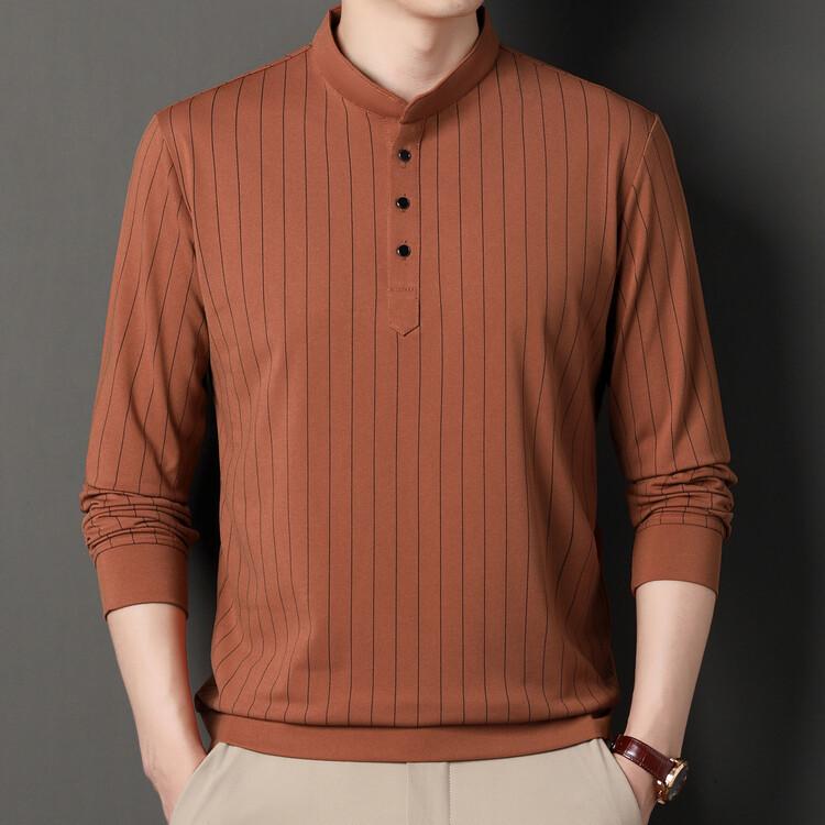 Long Sleeve T-Shirt Men s Autumn Trendy Fashion Casual Versatile Loose Fit Crew Neck Hoodie M