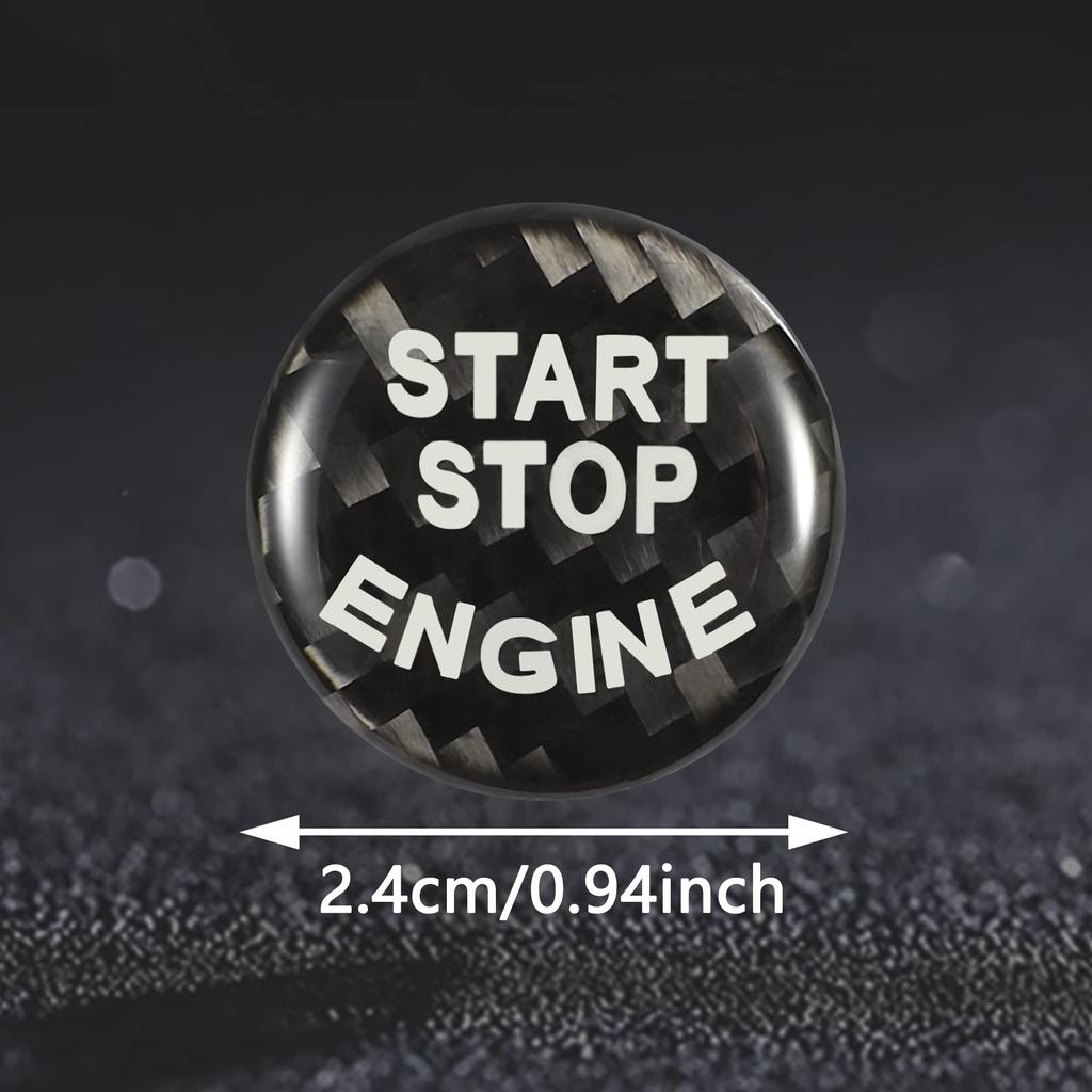 TOMALL Car Engine Start Button Cover Carbon Fiber Compatible For BMW X3 F30 F10