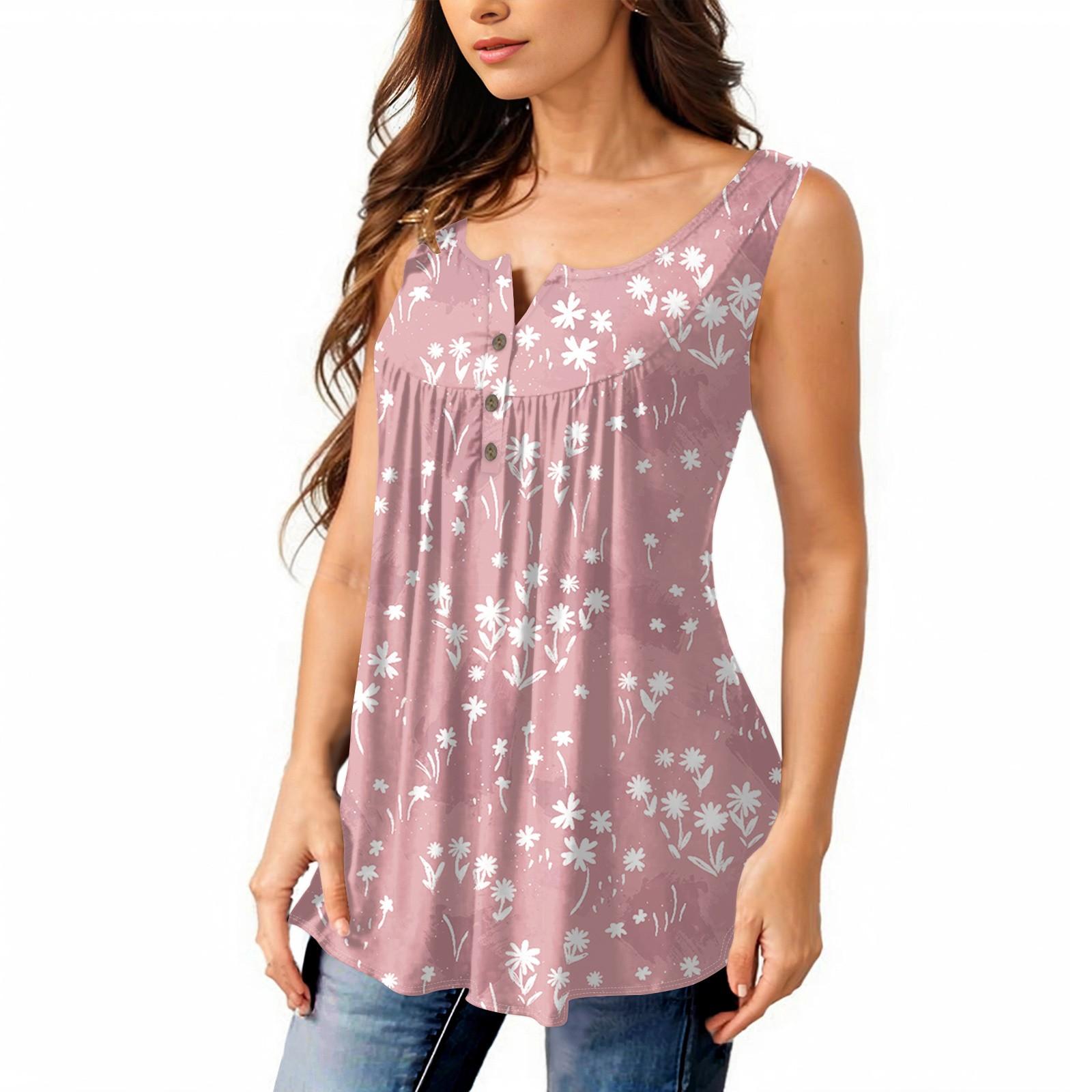 

Женская мода плиссированная безрукавка повседневная футболка жилет топ на пуговицах XXL