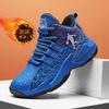 2025 leather velvet blue sports children's sneakers boys men's non-slip and wear-resistant spot basketball shoes women