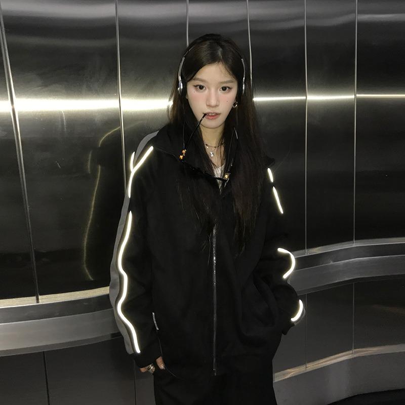 Suede jacket jacket women's new loose design casual baseball jersey men's and women's coats