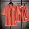 Modischer lässiger Herren-Sportanzug kurzärmeliges T-Shirt und Outdoor-Sommer-Sporthose zweiteiliges Set täglich lässig