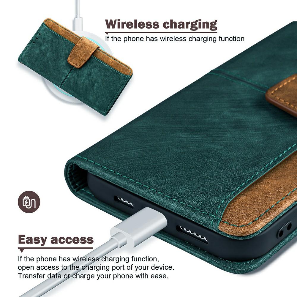 For Vivo Y29s 5G/Y04 4G Case RFID Blocking Color Splicing PU Leather Wallet Phone Cover