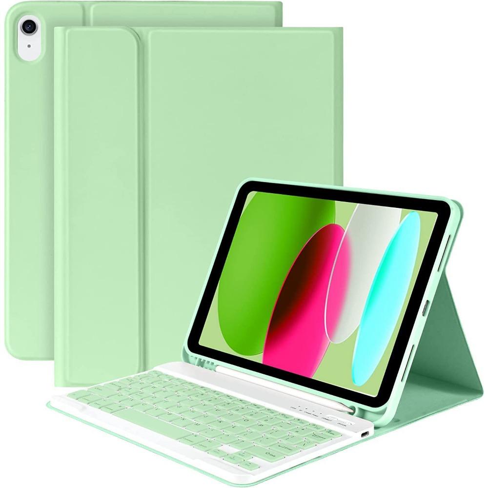 Tastatură Bluetooth pentru iPad 10.2 Ultra Thin Wireless Air45 cu husă de protecție 10s