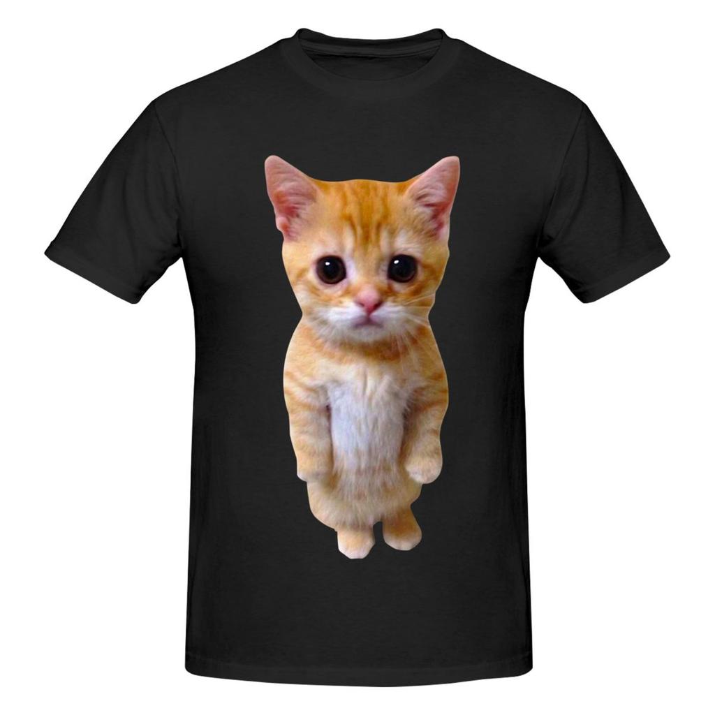 Unisex El Gato Sad Kitten Funny Meme Sad Crying Munchkin Cat Trendy 2026 T Shirt Streetwear Plus Size Cotton Sleeve T Shirts