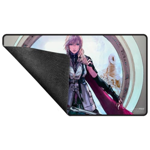 Ultra Pro 88-38763 MTG Final Fantasy Black Stitched Sheen Drive, Lightning, Army of One Playmat