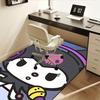 1pc Sanrio Kuromi Mermaid Printed Office Carpet Rectangle Rug Under The Table,Perfect Room Decor for Living Room, Bedroom, Kitchen, Non-slip Floor Mat
