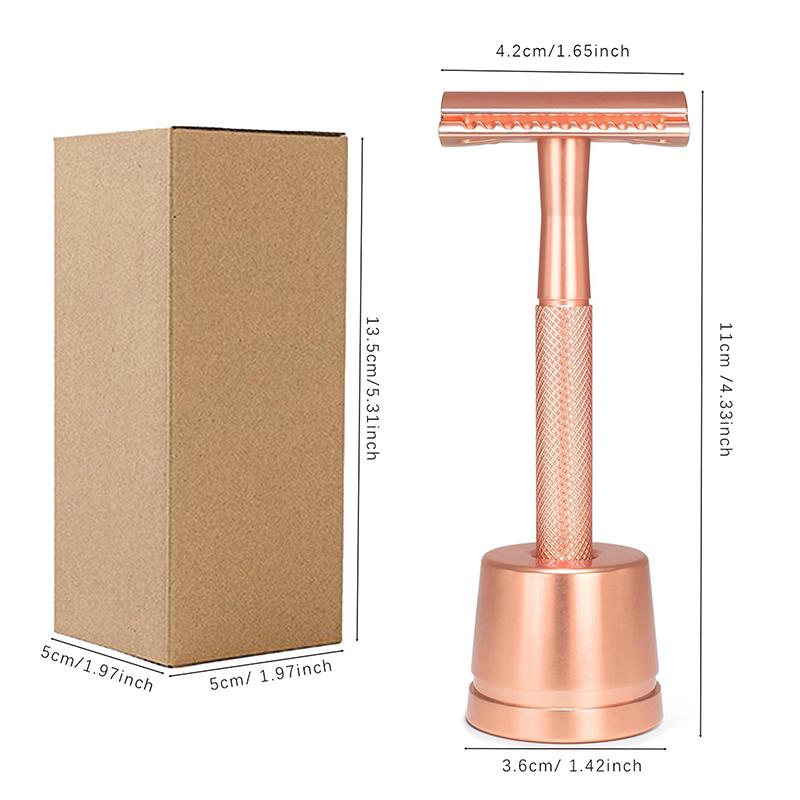 Kadınlar İçin Çift Kenarlı Güvenlikli Tıraş Bıçağı Tek Bıçaklı Tıraş Bıçakları 5 Adet Jilet Bıçağı ile Erkek Metal Tıraş Bıçağı Yeniden Kullanılabilir