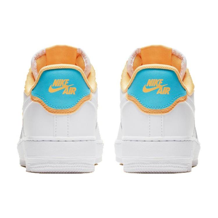 New Nike Air Force 1 Low Se White Light Blue Fury Topaz Gold Women's AA0287-105