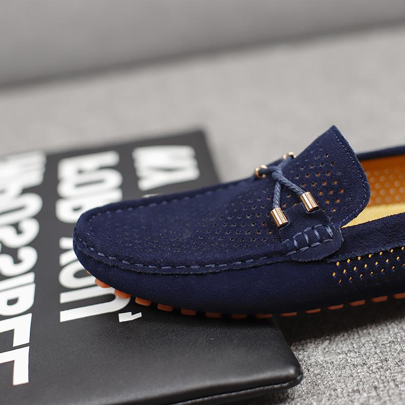 Férfi mokaszinok Alkalmi bőr cipők Könnyű felbújós cipők Klasszikus férfi kényelmes vezetési cipő Férfi loferek