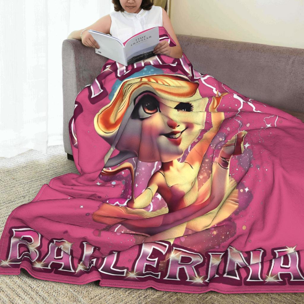 Funny Cappuccina Ballerina Cappuccino Dancer Coffee Blanket Soft Warm Plush Bedding Throws For Child Flannel Bedspread Bed Cover