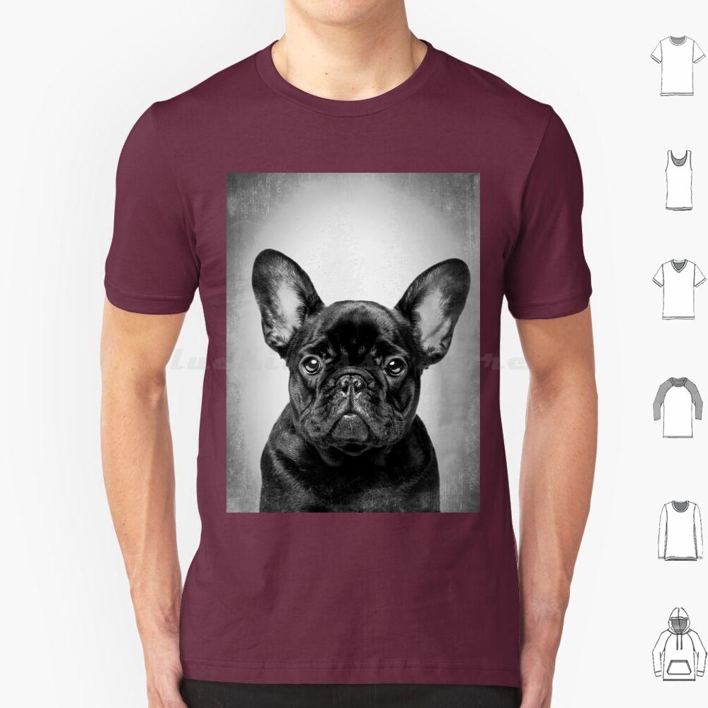 French Bulldog Black DogBw VintageT Shirt Cotton Men Women DIY Print French Bulldog Bulldog French Bulldog Dog Black French