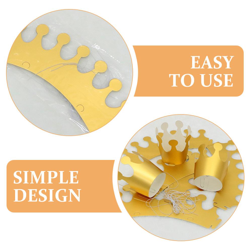 20Pcs Birthday Crowns Paper Crown for Party Hats Birthday Decoration Photo Prop Comfortable Lightweight Fun