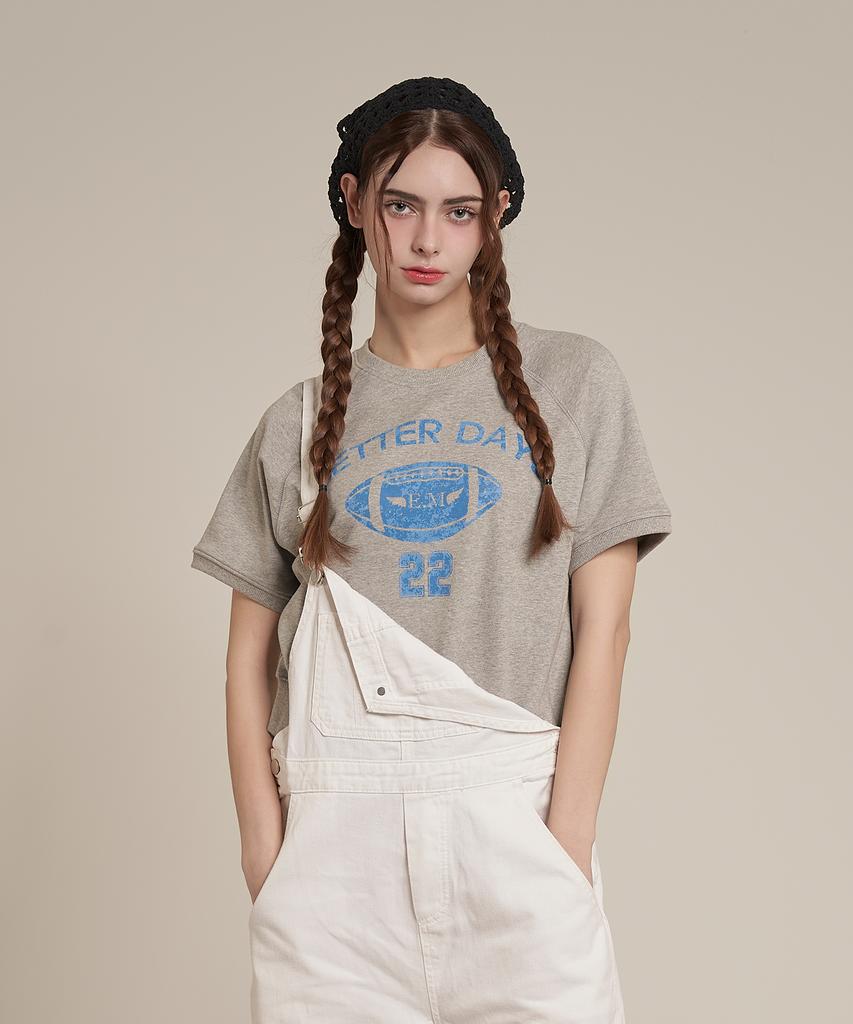 Iteoneolmomeonteu Veter Days Half Sweatshirt _ Gray