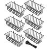 6 Pack Wire Basket, Hanging Wall Basket for Grid Wall Panels, Metal Hanging Baskets for Organizing, Black Wire Baskets for Wall Storage, Home Decor,