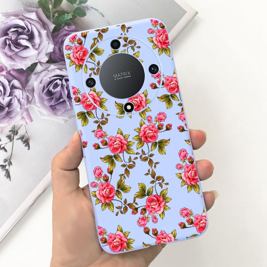 Für Honor Magic6 Lite Hülle Honor X9b Hübsche Mädchen Sonnenblumen Hülle Weiche Silikon Handyhülle Für Honor Magic6 Lite HonorX9b Bumper