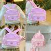 Niedlicher Mini-Rucksack aus Nylon mit rosa Erdbeeren, Schmetterlings- und Schleifenmotiv für den täglichen Gebrauch