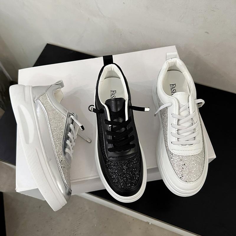 Fashion Women's White Shoes Summer Versatile New 2025 Platform Lightweight Walking Board Shoes Breathable Casual Sneaker Single Shoes