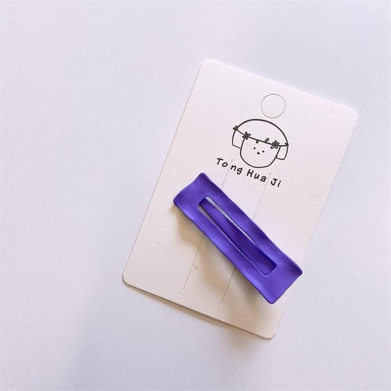 Korean Girls Candy Color Wave Hairpins Water Drop Square Snap Barrettes for Kids Hairpins Click Clack Headwear Hair Accessories