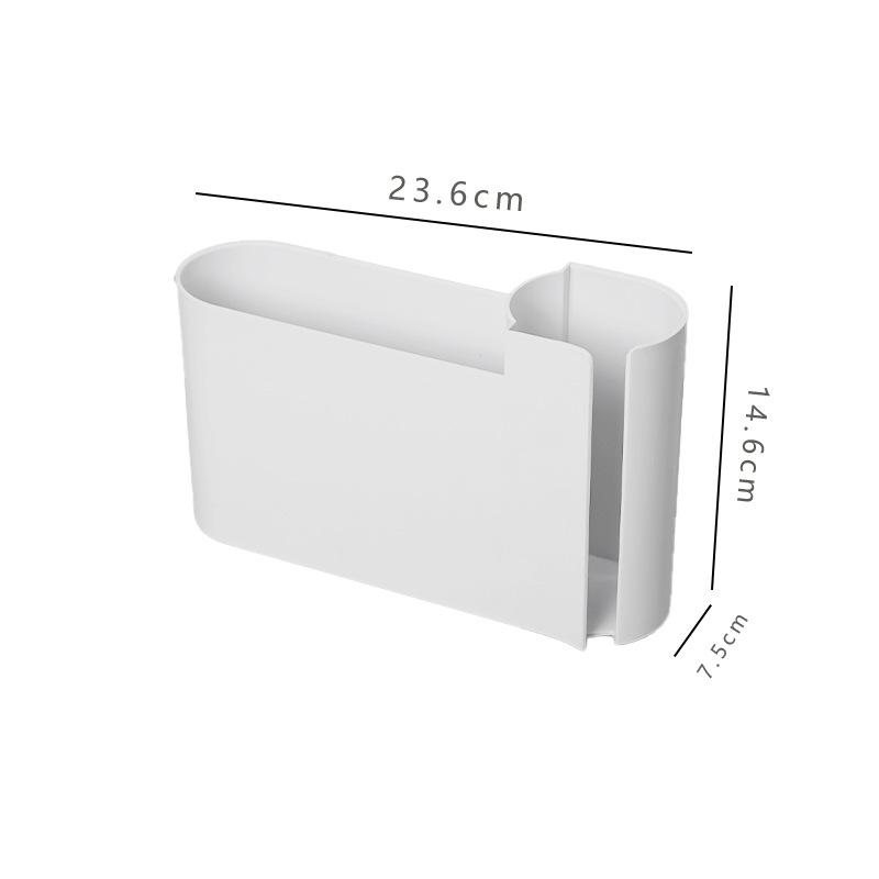 Коробка для хранения мусорных пакетов Настенный органайзер с двойным открытием Для кухонного шкафа в доме Мусорный пакет можно вытащить белый 840₽