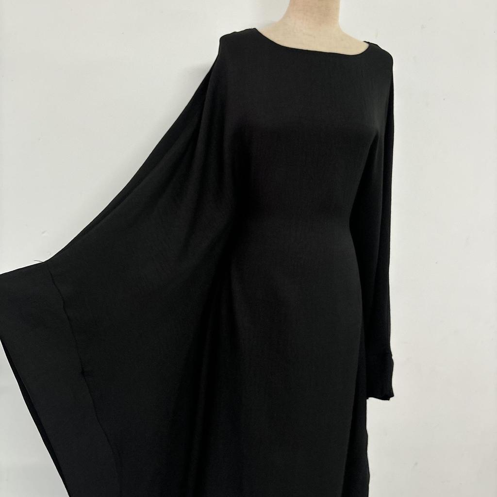 Yiduo Duo Waist-Slimming Batwing Sleeve Dress with Belt