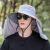 Sunscreen Hat Men's Summer Sun Hat Fishing Hat Big Brim Face Covering Bucket Hat Anti-purple Line Sun Hat