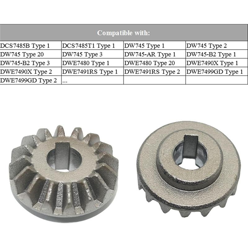 ABUL-Fit For DW745 DWE7490 Table Saw 5140061-65 Bevel Gear Replacement–2 Pack