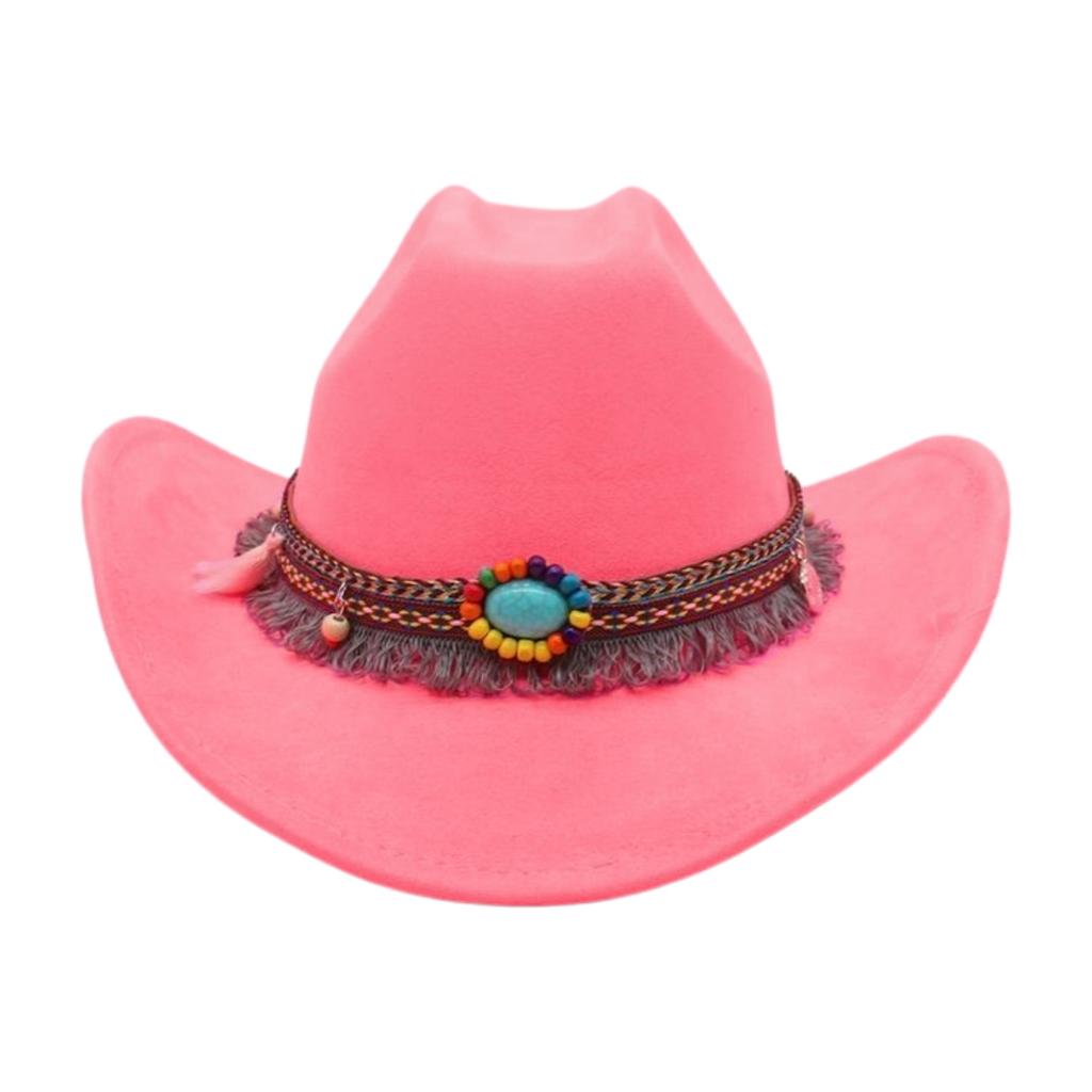 British Style Knight Performance Dance Performance Jazz Hat Ethnic Style Warped Edge Top Hat Travel Cowboy Hat