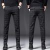 Herbst Und Winter Männer Casual Hosen Slim Fit Stretch Füße Männer Koreanischen Stil Hosen Plaid Plus Größe Casual Lange Hosen
