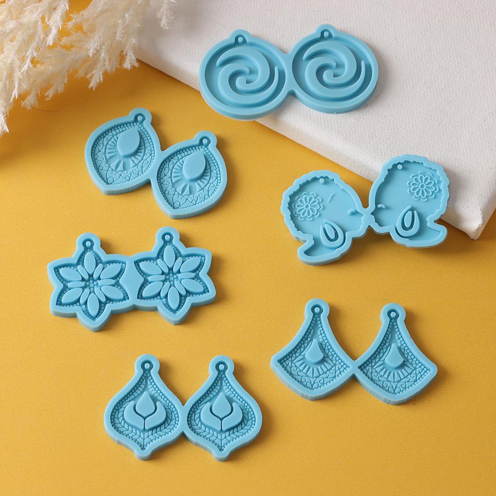 DIY Silicone Casting Mould Earrings Mold Epoxy Resin Mold Keychain Pendant Ear Studs