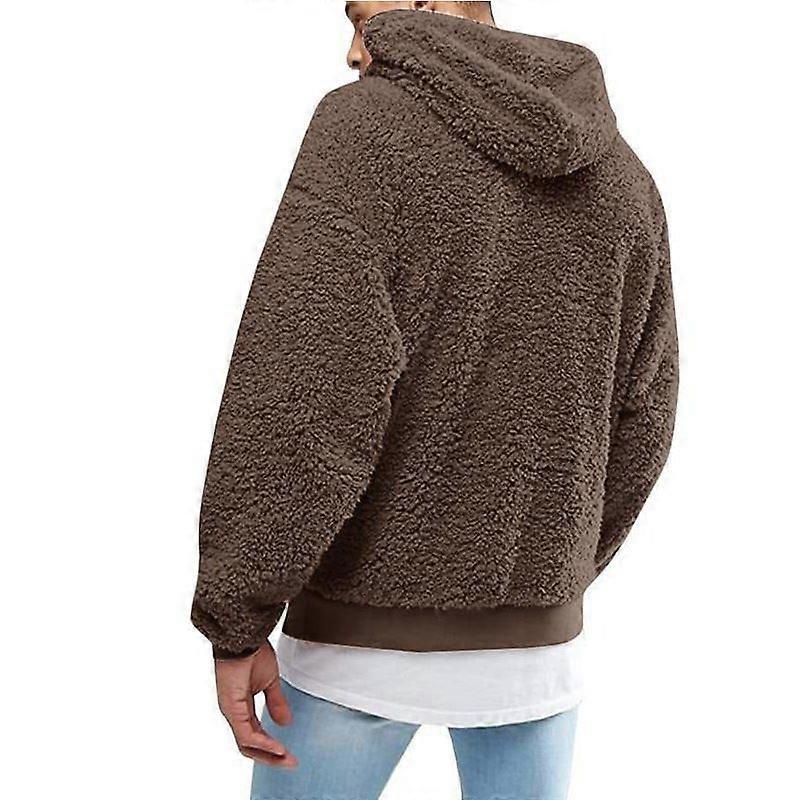 Herren-Fleece-Kapuzenpullover mit warmem Plüschfutter
