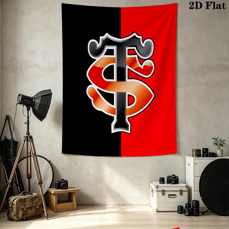 Stade Toulousain Wall Tapestry Aesthetic Wall Hanging Printed Fabric Blanket Decorative Tapestries For Bedroom Living Room Home Decor