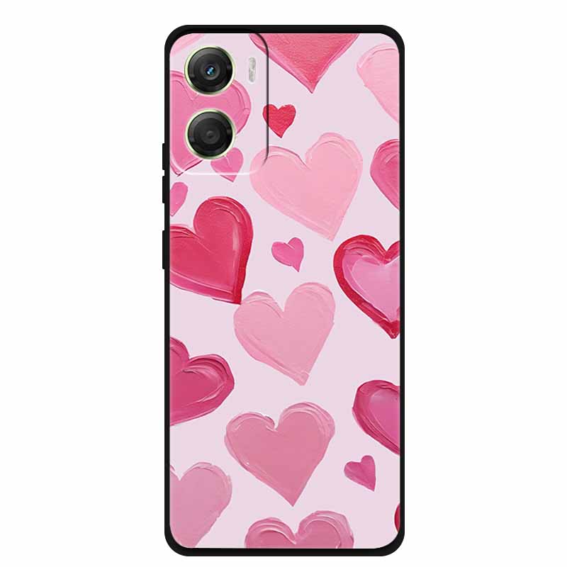 Flowers Case For Motorola Moto G06 G 06 4G Soft Silicone Phone Cover Funda Black TPU Protective Bumper Back Fashion Coque Shell