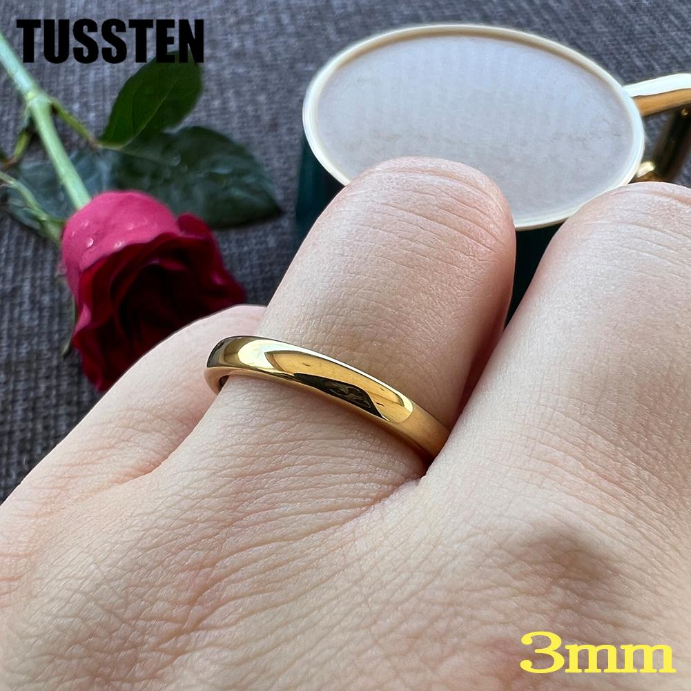 TUSSTEN 2-10MM Herren Damen Ring Ehering Gewölbt Poliert Komfort Passform