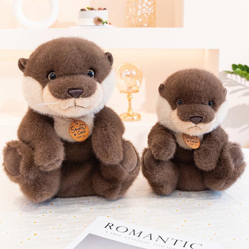 Toy Plush Otter Animal Simulation Sitting Posture Filling Doll Gift Children
