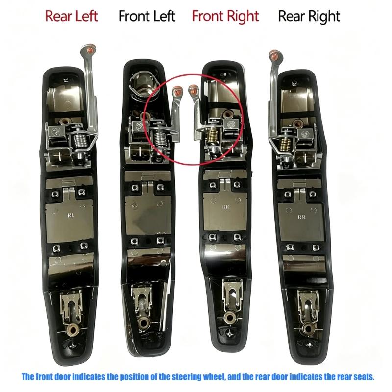 20828258 Car Exterior Door Handle Set, 4 Piece Plastic Replacement Parts for Worn Handle Service, Door Access Repair, and Daily Upkeep Work