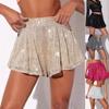 Cross-border European and American Foreign Trade Women's Amazon New Popular Fashion Shiny Bead Shorts Shiny Women's Trouser Skirts