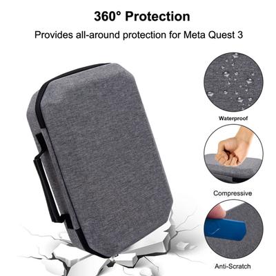 VR Headset Storage Bag Carrying Case Shockproof Impact Resistant Lightweight Portable Protector Case for Meta Quest 3