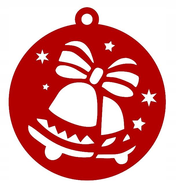 Ś24 Christmas Pendant BALL BELLS Christmas Decoration Openwork CHRISTMAS